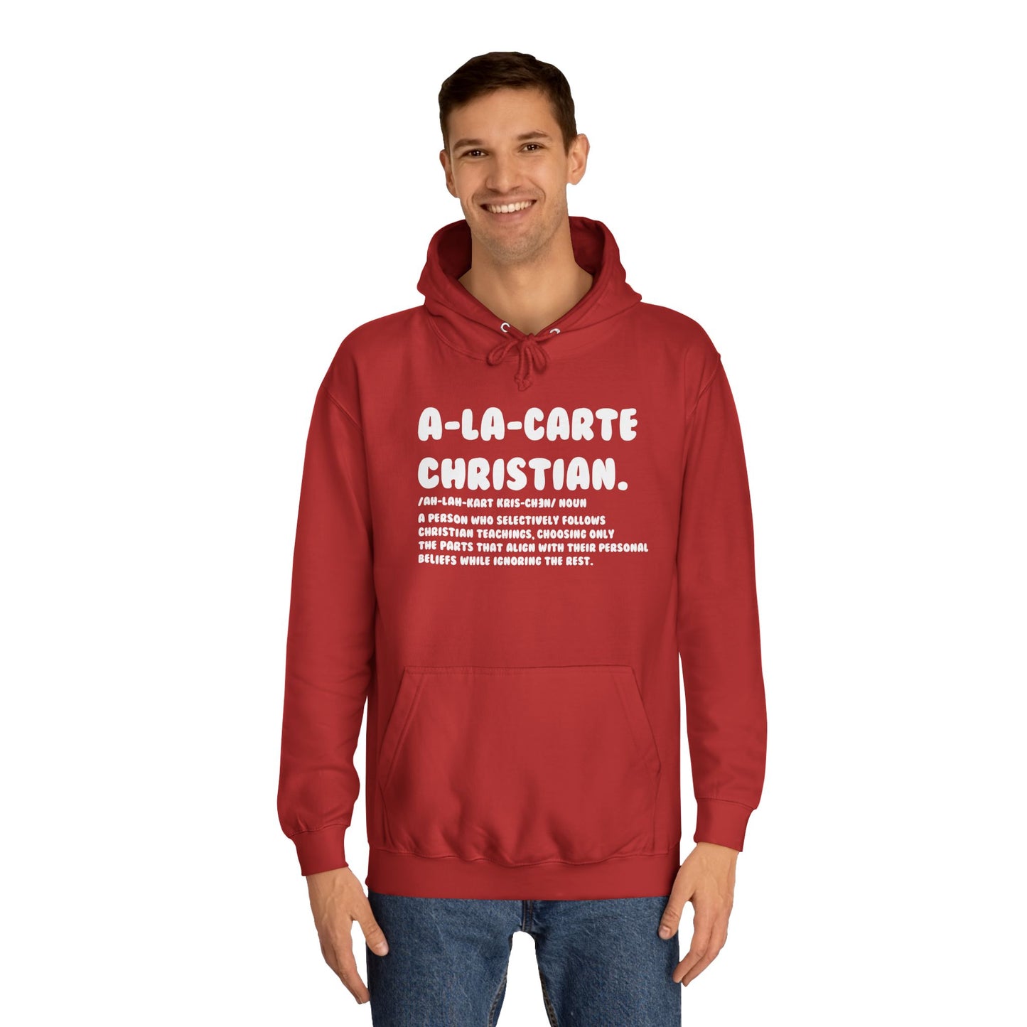 A La Carte Christian Hoodie - Fire Red